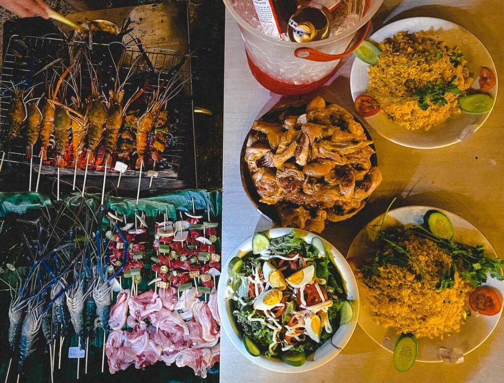 Đồ ăn khi cắm trại tại Napy Garden rất đa dạng và chất lượng - Nguồn ảnh: FB Phương Quỳnh
