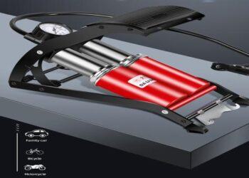 Bơm Xe Máy Đạp Chân 2 Xilanh Chính Hãng