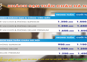 Giá vé bãi biển Tiểu Tuần Châu - Công viên biển Hà Nội mới nhất 2023