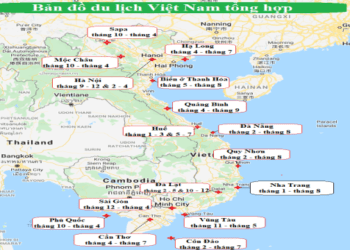 Bản đồ tuyến điểm du lịch Việt Nam chi tiết 2023